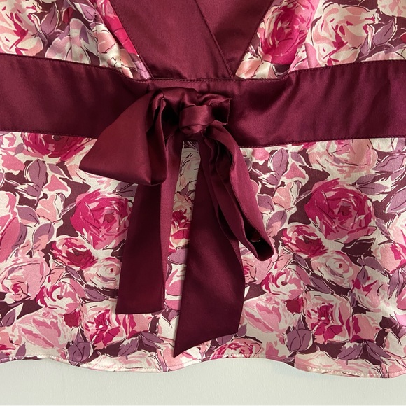 Vintage Y2K Banana Republic Silk Blouse Tie Front - Picture 5 of 6